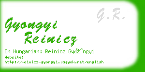 gyongyi reinicz business card